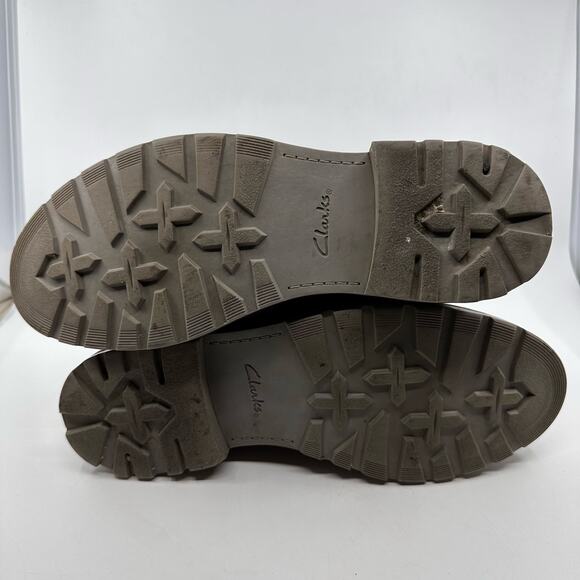 Clarks Mens Leather Upper Wingtip Dress Shoes Brown US 9.5 Lace-Up Office Formal - Picture 5 of 16